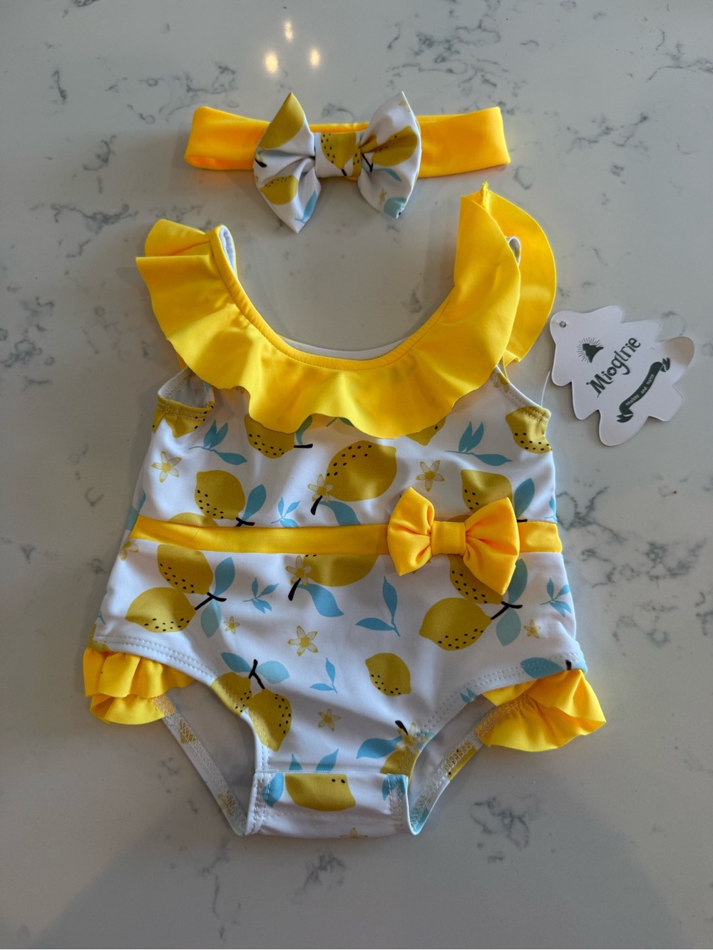 NWT Baby Girl Lemon Swimsuit
